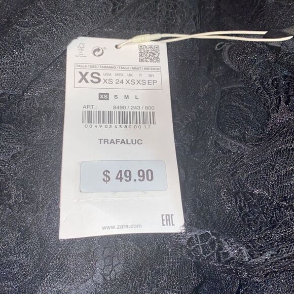 ✨ Zara black lace dress with frills✨ - Picture 9 of 13